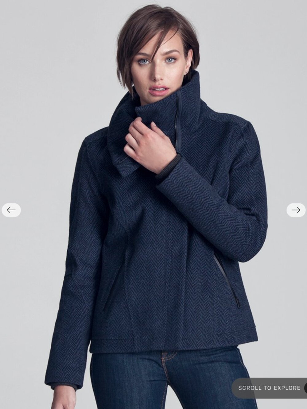 Aether Crosby 2-in-1 Wool Herringbone Jacket Size 1 XS NWT